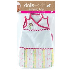 DOLLSWORLD from Peterkin | Doll's Sleeping Bag | Sleeping bag with velcro fastening, suitable for dolls up to 41cm (16") | Dolls & Accessories | Ages 3+