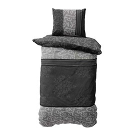 Class Home Collection 2 Piece Renforcé Bed Linen Set, Duvet Cover 135 x 200 cm, Pillowcase 80 x 80 cm, 2 Piece Duvet Set, 100% Cotton, Oeko-Tex, Duvet Cover with Zip