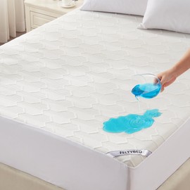 Twin Size 100% Waterproof Mattress Protector, Mattress Pad Cover 3D Air Fabric, Noiseless & Breathable Mattress Pad Fitted Style with Stretchable Pockets,Ultra Soft & Machine Washable
