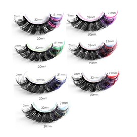 minkissy False Eyelashes Lash Extensions Curl Lash Strip Elegance 7 Pairs for Women Stage Makeup Parties Weddings