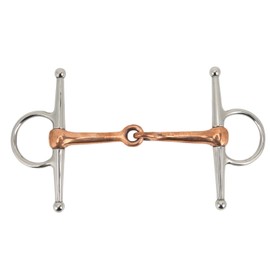 Fdit Horse Snaffle Chew Stainless Steel Training Bit, Full Cheek Bits Horse Bits Snaffle Bit for Outdoor Horse Accessories 125mm