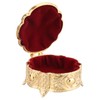 Metal Jewelry Box Innovative Light Luxury Shell Flower Round Trinket