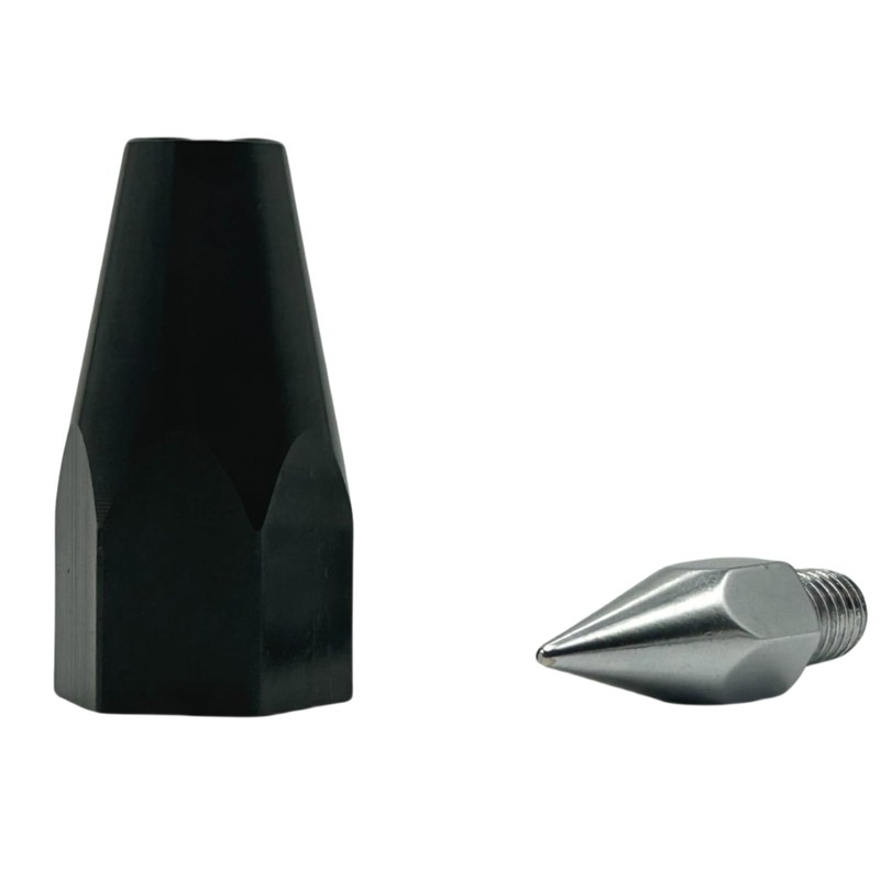 2 Pack Prism Pole Tip Replaceable Sharp - Pointed Surveying