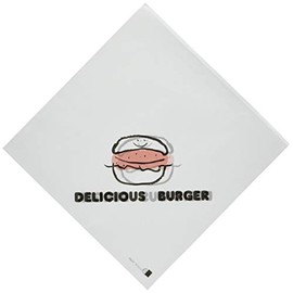 Fukusuke Industries XBC1722 Delicious Burger Bag No. 22 Tissue Paper Polylami, Japan (100 Sheets)