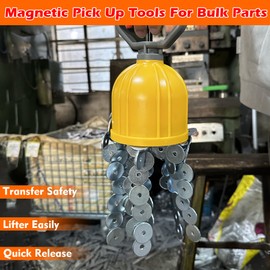 MUTUACTOR Strong Magnetic Bulk Parts Lifter,Quick Release Magnetic Pick-up Tool,Powerful Material Handling Magnet for Transferring and Picking Up Nails Screws Nuts and Small Metal Objects