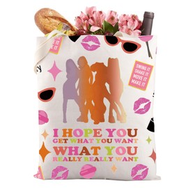 Gzrlyf Spiice Girls Makeup Bag The Spiice Girls Music Inspired Canvas Spiice Girls Gifts For Women Spiice Girls Wannabe Zipper Pouch (I HOPE YOU tote)