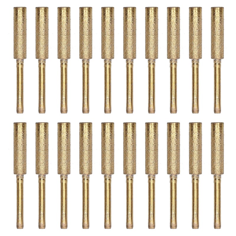 KIMISS 20Pcs Chainsaw Sharpener Burr Grinding Head Rotating File Sharpening