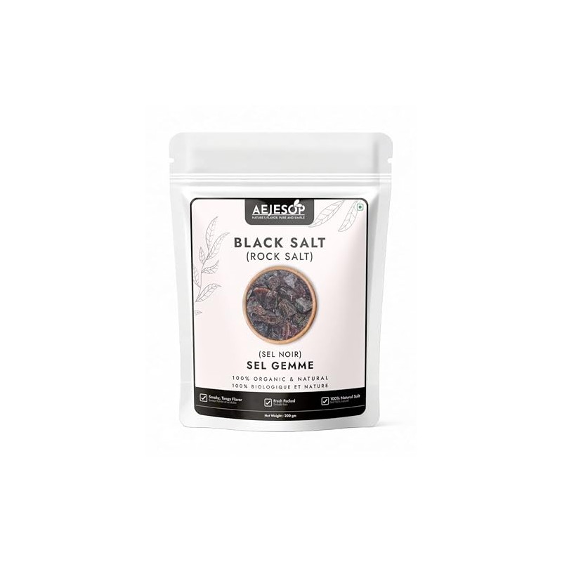 AEJESOP Himalayan Rock Salt, Black Salt (Kala Namak),7oz(200g)