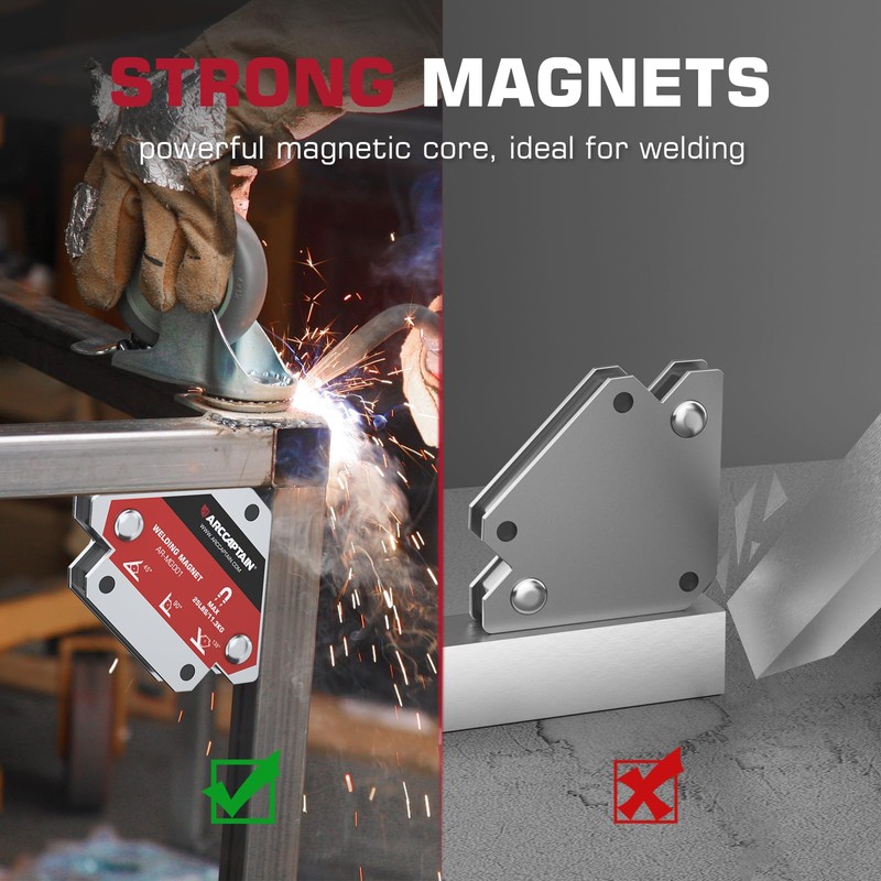ARCCAPTAIN Welding Magnets 25LB & 55LB 4Pcs Welding Magnet Set