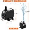 Simple Deluxe 550GPH Submersible Pump (2082L/H, 45W) with 9.2ft High