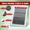 FADVAN Cluster Eyelash Extensions 280pcs 50D Lash Clusters DIY Lash