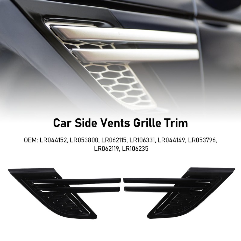 Car Side Vents Grille Trim LR062115 Gloss Black Air Vent
