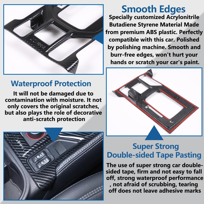Sekhyna Car Center Console Gear Shift Panel Cover Trim Compatible