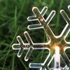 OOLALOO Solar LED Snowflake Pathway Lights for Winter Christmas Decorations