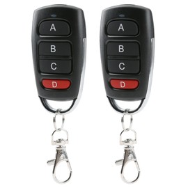 433mhz Universal Remote Garage Door Opener,2PCS Duplicator Replacement Garage Gate Electric Remote Control Key Fob Wireless Cloning for Gates Doors Control Keychain with Transmitter 4 Button