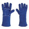 Truper GU-515, Guantes de carnaza, para soldador, puño largo de