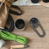 Kisangel Compact Carabiner Compass, Multi-Functional Hiking Keychain Zinc Alloy Survival