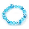 Avalaya Light Blue Heart & Faceted Bead Flex Bracelet -