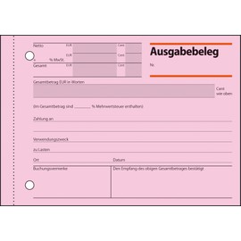 Sigel AG615 Edition Receipt A6 Horizontal 50 Sheets, Pink Pack of 10