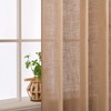 MIULEE - Cortinas de lino café claro de 45 pulgadas