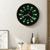 Futchoy Modern Military Pattern LED Wall Clock 24 Hour Display