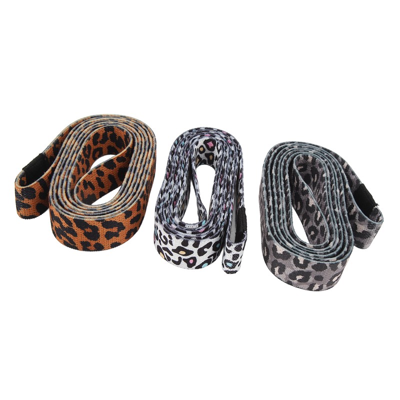 Unisex Leopard Print Pull Up Assistance Bands Long Resistance Bands