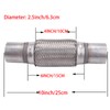 2.5" x 6" Exhaust Flex Pipe Stainless Steel 10" Corrugated