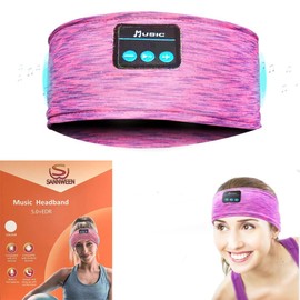 SANNWEEN Wireless Sleep Headphones for Women - Bluetooth Headband for Side Sleepers with Adjustable Headband (Rose Red)