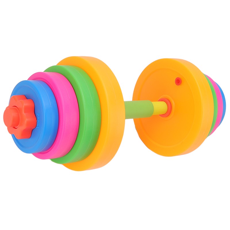 Adjustable Dumbbell Toy Plastic Fitness Weight Lifting Dumbbell for Kids