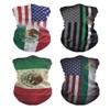 4Pcs Men&Women USA Mexico Flag Magic Headwear Neck Gaiter Tube