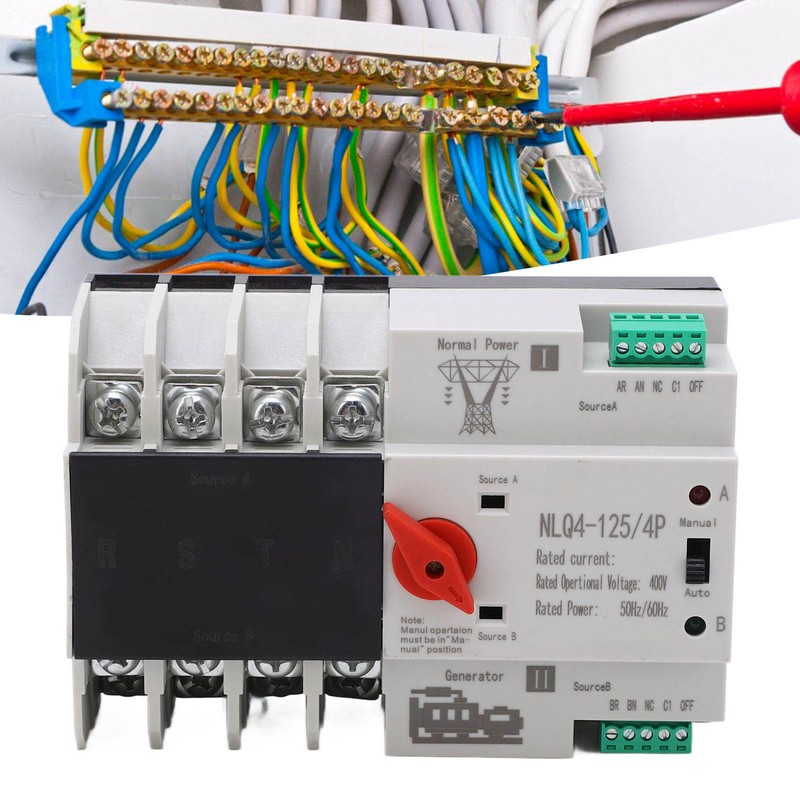 4P Dual Power Automatic Transfer Switch High Temperature Resistant Double