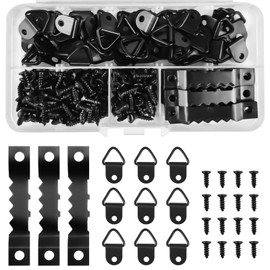 Sinofort Picture Hooks for Nailing, Pack of 250 Picture Hangers for Heavy Pictures, Hangers for Pictures, Hanging Pictures, Painting, Photos, Artwork, Clock, Home Decoration (Black)