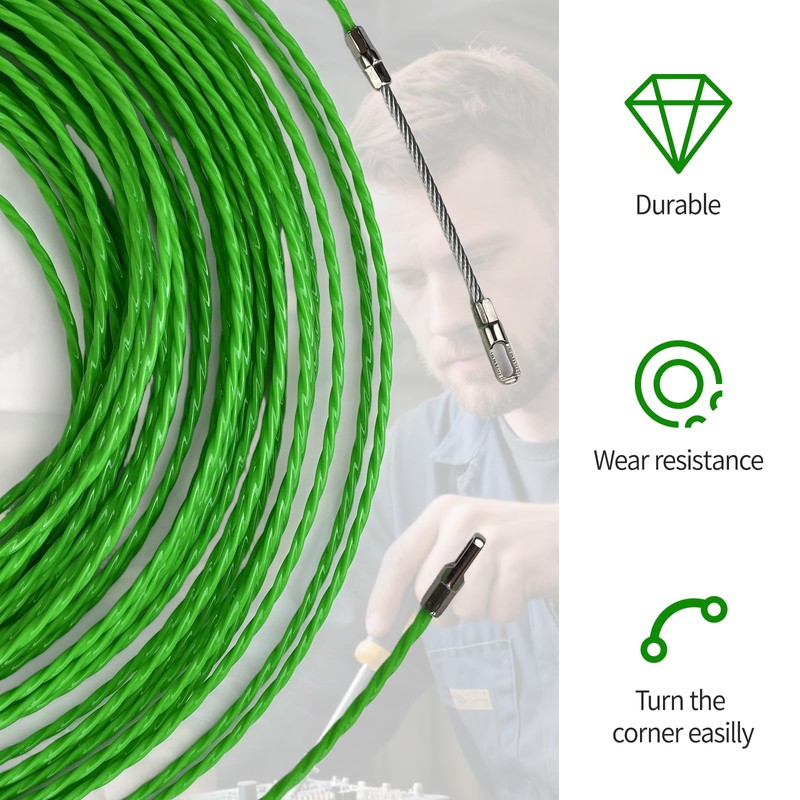 LUMITERRA Cable Pulling Aid 30 m with 3 Guide Springs
