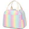 Jumpopack Rainbow Lunch Bag Kids Insulated Lunch Bag Kids School Lunch Bags for Girls Foldable Lunch Bag for Travel Picnic