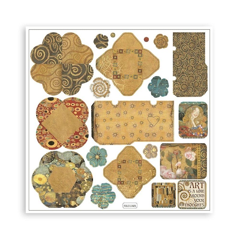 Stamperia International Pop Up Kit-Klimt-Explosion Box, Various, 10x15 cm