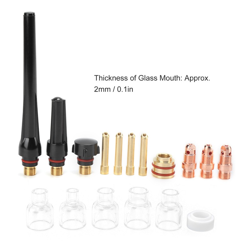 Welding Torch Accessories Kit Glass Cup Nozzle Welder Consumables for