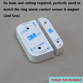 ONTEN Replacement Adhesive Tape for Ring Alarm Contact Sensors (2nd Gen) – 32 Pre-Cut Double-Sided Pads – Easy Install, Strong Hold for Sensors & Magnets – 16 Sensor Pads + 16 Magnet Pads