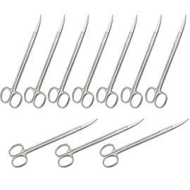 10 PCS Dental ENT Scissors Kelly Curved 7" Sharp/Sharp Instruments by G.S ONLINE STORE