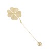 4pcs Metal Bookmarks with Chain Four Patterns Hollow Thin Golden