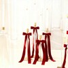 Meseey 12 Pcs Red Candlestick Decoration Bows Candle Holder with