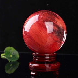 Red Crystal Ball, Good Luck Goods, Crystal Ball, Crystal Ball, With Base, Round Ball, Interior, Work, Relationships, Money Luck, Popular, Love Luck, Entrance, Office, Feng Shui Red Smelting Crystal