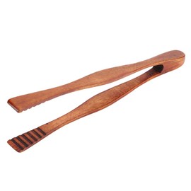 Bamboo Toast Tongs, Wooden BBQ Serving Tong Portable Toast Tongs Barbecue Tongs BBQ Clip Buffet Food Tongs Bread Steak Clamp for Toaster, Grilling, BBQ, Fruits, Bread