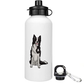 Azeeda 600ml 'Border Collie' Reusable Water/Drinks Bottle (WT00049014)