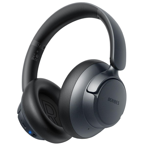 BERIBES Upgraded Hybrid Active Noise Cancelling Headphones with Transparent Modes,70H