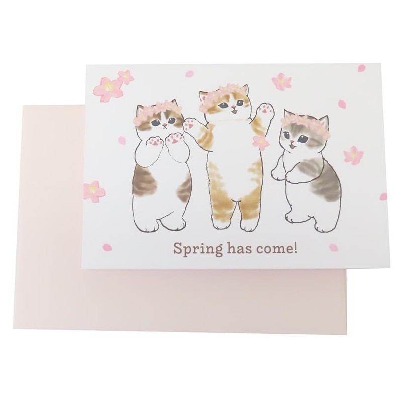 Mofsand Greeting Card / Cherry Blossom Bifold Pop Up mofusand