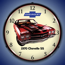 1970 Chevy Chevelle SS LED Wall Clock, Retro/Vintage, Lighted, 14 inch