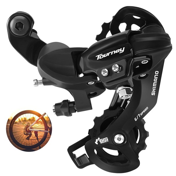 Huazu Rear Derailleur 6/7-Speed for Tourney RD-TY300 Mountain Bikes-Smooth Shifting