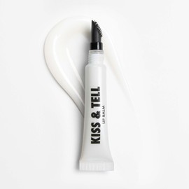 MOYOU LONDON Kiss & Tell Lip Balm – Exfoliating Lip Balm with Built-In Scrubber Tip – Hydrating, Glossy, Non-Sticky Formula – Vegan & Petroleum-Free – Soft Touch