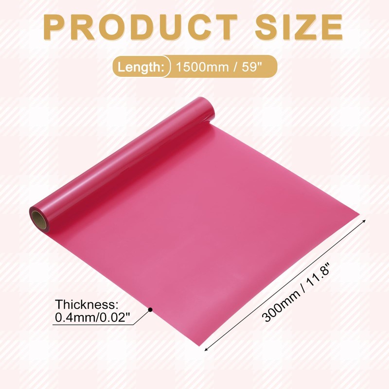 sourcing map Heat Transfer Vinyl Roll, 12" x 4.9ft HTV
