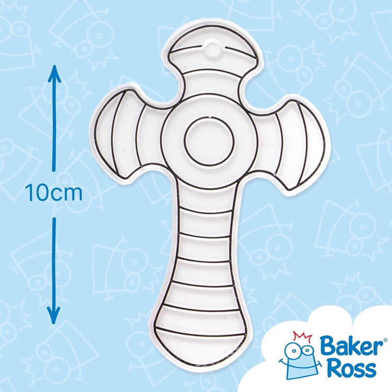 Baker Ross AX789 Cross Suncatcher Decorations - Pack of 10,